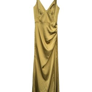 Azazie Gold Maxi Dress